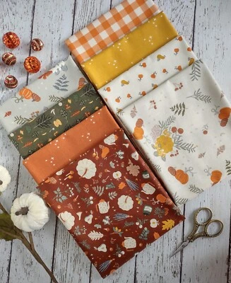 Pumpkin Spice by Simple Simon Fall Pumpkin Fabrics from Riley Blake Cotton Quilt - Image 1 of 4