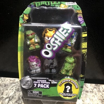 TMNT Teenage Mutant Ninja Turtles OOSHIES Serie 1 Lápiz Toppers Paquete de 7 (juego 1) Foto 1 de 4