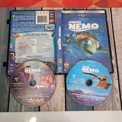 Finding Nemo (DVD 2003 2-Disc Set) COMPLETE Good Condition Disc 1, Disc 2 OK - Image 1 of 4