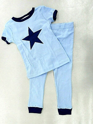 Conjunto de 2 pijamas de camisa y pantalones azules dulces y suaves para bebés/niños pequeños tallas 12 meses - 4T Foto 1 de 4