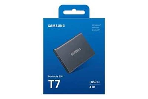 Samsung T7 Portable SSD - 4 TB - USB 3.2 Gen.2 Externe SSD Titan Gray - Bild 1 von 5