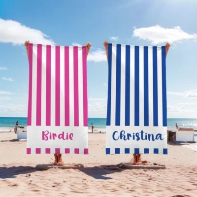 Nombre Personalizado Deportes Club de Natación Surf Playa Toalla Vacaciones Cumpleaños Regalo Foto 1 de 4