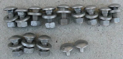 PONTIAC BONNEVILLE CATALINA FRONT BUMPER BRACKET NUTS BOLTS LOCK WASHERS 1962 - Image 1 of 4