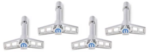 Mopar V/C Wing Nuts Chrome Blue Emblem PROFORM 440-902 - Picture 1 of 1