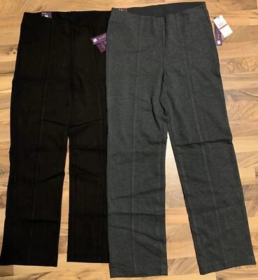 GLORIA VANDERBILT Mujer Jolie Elastizado Recto Leggings Pantalones Negro Gris 6-18 Var Foto 1 de 4