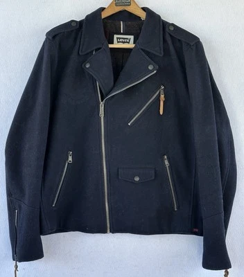 Jaqueta Levi's motocicleta zíper mistura de lã City Chic feminina tamanho 6 - Imagem 1 de 4