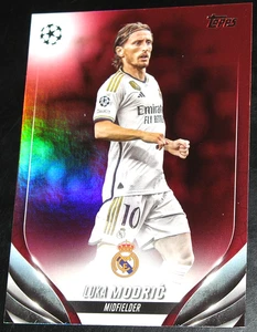 2023-24 Topps UEFA Club Competitions Luka Modric RED Foil # 3/5 SSP 2024 - Picture 1 of 3