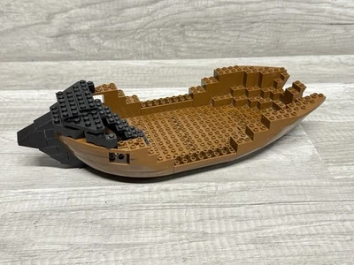 Vintage LEGO Ship Boat Hull 3 Parts Stern Middle Bow Brown - Image 1 of 4