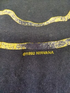 Vintage Nirvana Original 1992 Smiley Tultex Shirt Grunge Authentic Sz M - Picture 1 of 15