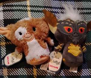Hallmark Itty Bittys Gremlins Set Of 2. Gizmo, Stripe Plush 4.5"  New with Tags  - Picture 1 of 10