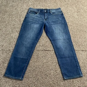 Lucky Brand 221 Straight Leg Size 38X30 Mid-Rise Denim Blue Jeans - Picture 1 of 13