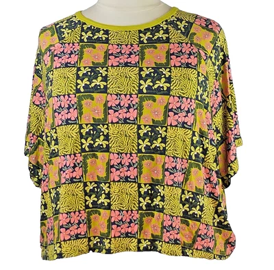 Blusa Boho Estampado Floral Elastizada Nueva con Etiquetas Latino Heritage Multicolor Talla Grande 2X Foto 1 de 4