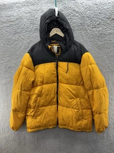 Aeropostale Jacket Mens 3XL Yellow Remixed Down Puffer Full Zip Hiking Skiing - Picture 1 of 14