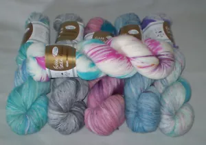 (119,5€/kg) 100gr Sockenwolle FARBKLEXX Rellana handgefärbt weich m. Merinowolle - Bild 1 von 14