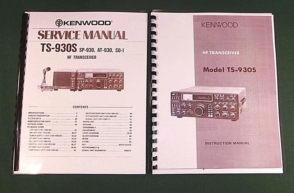 Kenwood TS-930S Instruction & Service Manuals: Includes 11"X17" Schematics  - Image 1 of 1