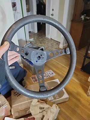 Vintage SUPERIOR El 500" GOMA DURA VOLANTE NEGRO 14" Foto 1 de 4