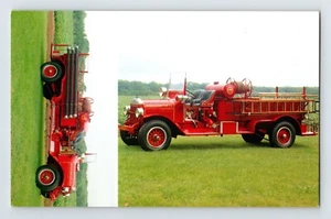 Postal 1922 Mack Modelo AB Bomba Camión de Bomberos Años 70 Sin Publicar Cromo - Imagen 1 de 2