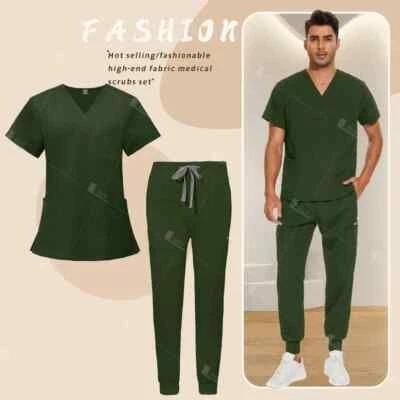 Uniformes de enfermería unisex uniforme clínico médico hombres médico enfermera conjunto de exfoliantes Foto 1 de 4