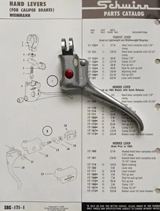 MANIJA DE FRENO DE BICICLETA SCHWINN-PALANCA-EARLY STING-RAY NOS*1960 WEINMANN  - Imagen 1 de 4