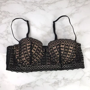 Adore Me Womens Nymphadora Contour Balconette Bra Black Lace Size 34C - Picture 1 of 6