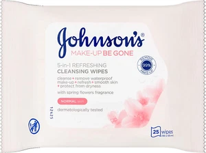 Johnson's Face Care Make Up Be Gone Refreshing Wipes - Pack of 25 - Picture 1 of 12