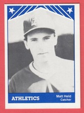 1983 TCMA Minor League # 16 Matt Held - Idaho Falls Athletics
