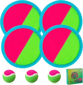 Outdoor Games for Kids - outside Toys for Kids Ages 4-8, Toss and Catch Ball Set - Picture 1 of 12