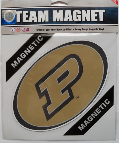 NCAA Purdue Boilermakers Magnet 8" Wide Oval Heavy Gauge Magnetic Vinyl Cover
