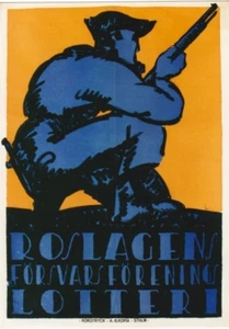 Original vintage poster SWEDEN SOSLAGEN LOTTERY WW I c.1915 - Picture 1 of 1