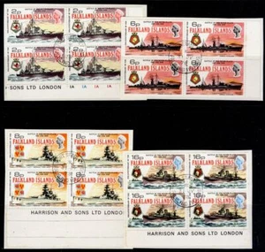 FALKLAND ISLANDS QEII SG307-310, 1974 river plate BLOCK x 4 set, USED. Cat £86. - Picture 1 of 1