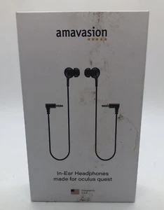 Amavision Stereo Wired In-Ear Headphones for Oculus Quest VR Headset 3.5mm Jack - Picture 1 of 6