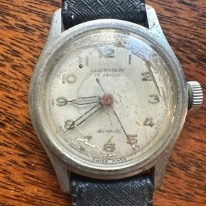 Vintage New-Ardath 17 Jewels Incabloc Wind Up Mens Wristwatch Swiss Made WORKS U - Picture 1 of 7