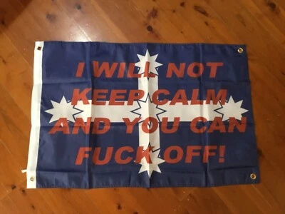 Eureka FLAG BIKER Man cave flag mancave idea bar banner poster print home decor  - Image 1 of 4