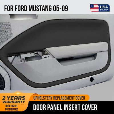 Panel de puerta insertar tarjetas cuero sintético cubierta para Ford Mustang 05-09 negro Foto 1 de 4