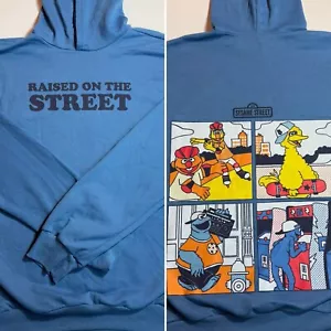 Adult Medium Raised On The Sesame Street Skateboards Pullover Hoodie Sweatshirt - Picture 1 of 9