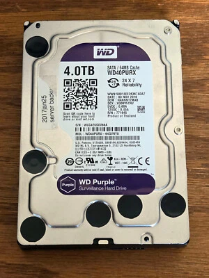 4TB Western Digital WD PURPLE HDD Desktop Internal 3.5" Hard Drive WD40PURX #56 - Image 1 of 2