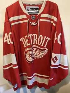 Reebok Detroit Red Wings 2014 Winter Classic Zetterberg Jersey Size XL W/ WC Hat - Picture 1 of 6