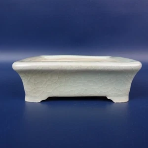 Japanese Bonsai pot KEISHU signed Celadon White glazed From Japan - Picture 1 of 5
