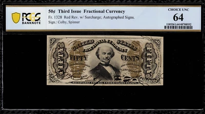 FR-1328 $0.50 Third Issue Fractional Currency - 50 Cents - Graded PCGS 64 - Image 1 of 2