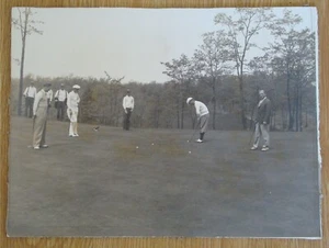 Vintage 1930s Bethpage New York Golf Course Photo 9x12 golfer caddy golfing - Picture 1 of 4