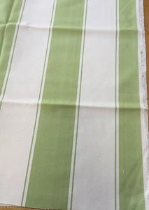 3 PIECES OF GREEN / CREAM TWILL UPHOLSTERY OFFCUTS 60"/152cmW X 25"/64cm L EACH - Picture 1 of 5