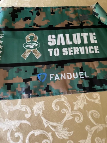 New York Jets Green Football Authentic NFL Salute to Service Rare Military Cover