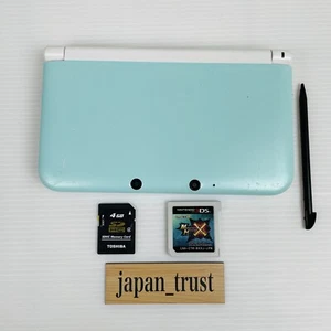 Nintendo 3DS XL LL Mint White Console Stylus Working Tested Japanese ver Set - Picture 1 of 23