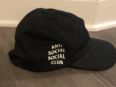Anti Social Club Unisex Weird Cap Black With White Logo Adjustable Hat Cap - Image 1 of 4