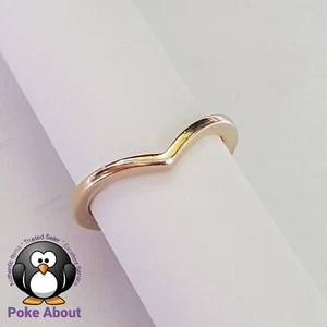 Anillo Liso WISHBONE Auténtico Pandora Brillo Chapado en Oro 166314 Talla 46 - Imagen 1 de 13