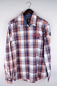 Gaastra Men Casual Shirt Blue Check Cotton size S - Picture 1 of 7