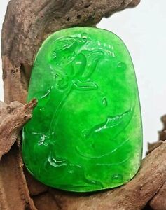 Chinese ,jade,noble collection,hand-carved,jadeite.fish,pendant AR1