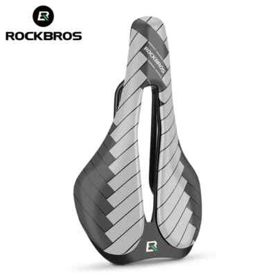 ROCKBROS Bicycle Saddle Racing Breathable Bike Saddles PU Ultralight Shock  - Image 1 of 4