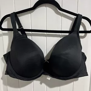 Cacique Bra Balconette Underwire Support Lined Black Lane Bryant Bra size 46D - Picture 1 of 14