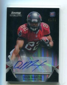 Bowman Sterling 2012 refractor negro autógrafo Doug Martin/50 TB Buccaneers - Imagen 1 de 1
